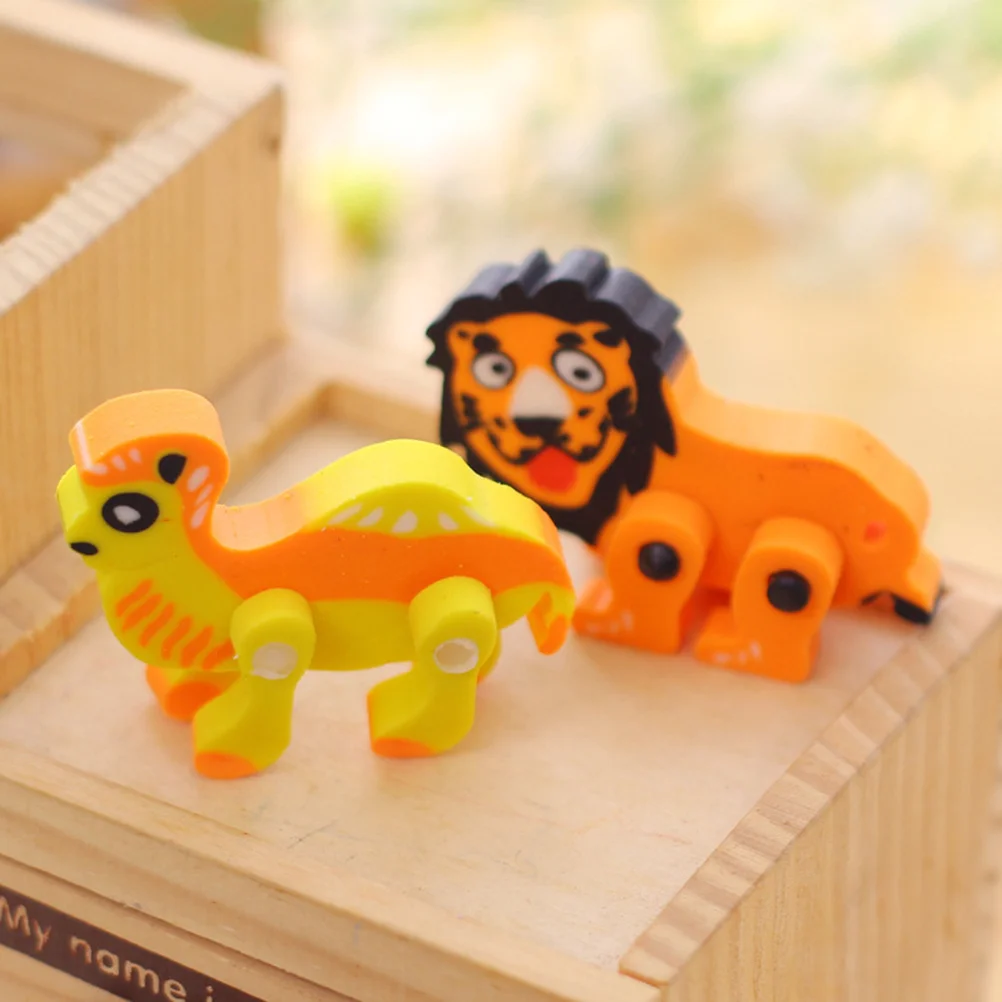 

30Pcs Animal Eraser Creative Detachable Colorful Stereoscopic Stationery Gift for Kids Students Novelty Cartoon