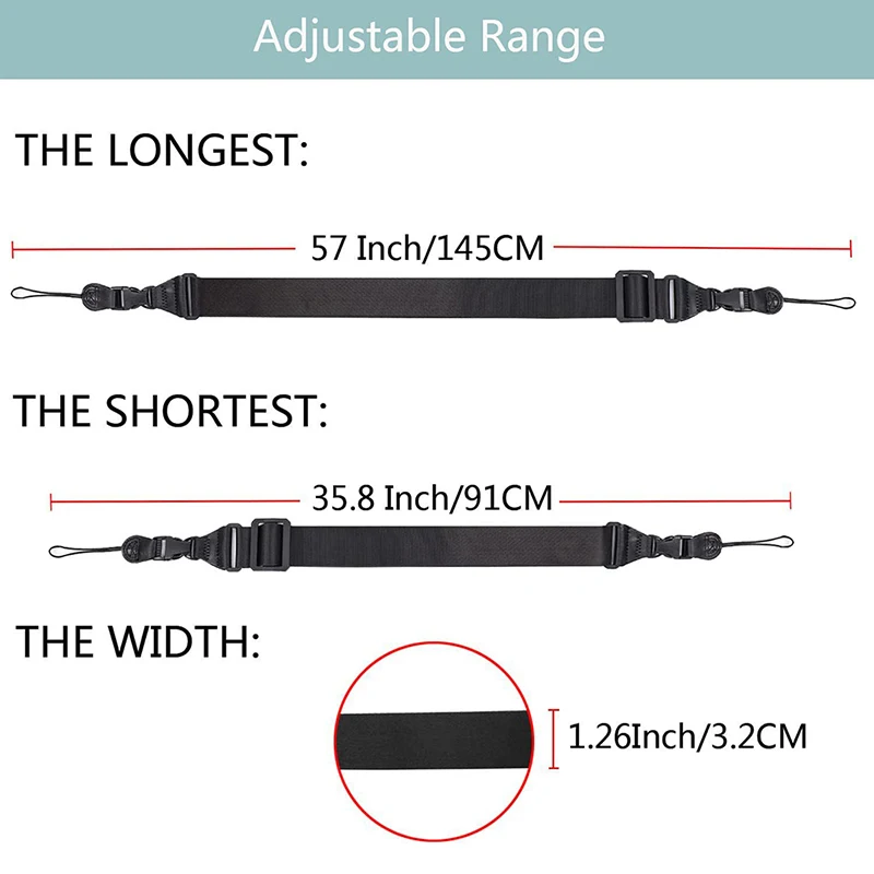 Correa de nailon ajustable para el cuello, cordón para el hombro, funda para tableta, cámara, teléfono móvil, bandolera, bolsa de equipaje para ordenador portátil