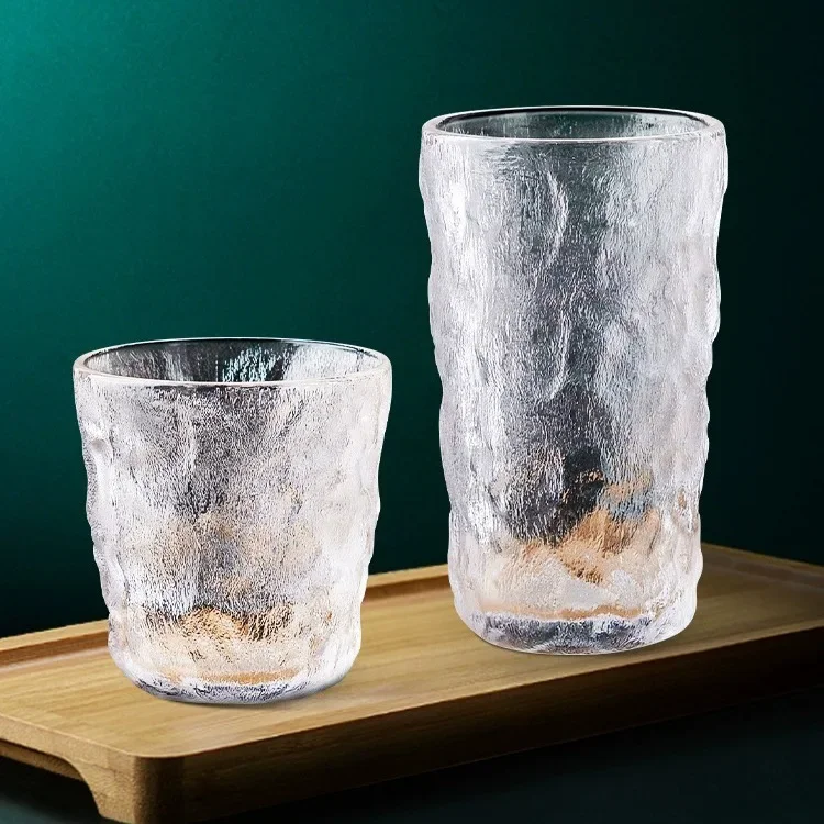 300/350ml glass glacier cup tea water beverage drinking cup cup small gift for home use birthday and holiday gifts