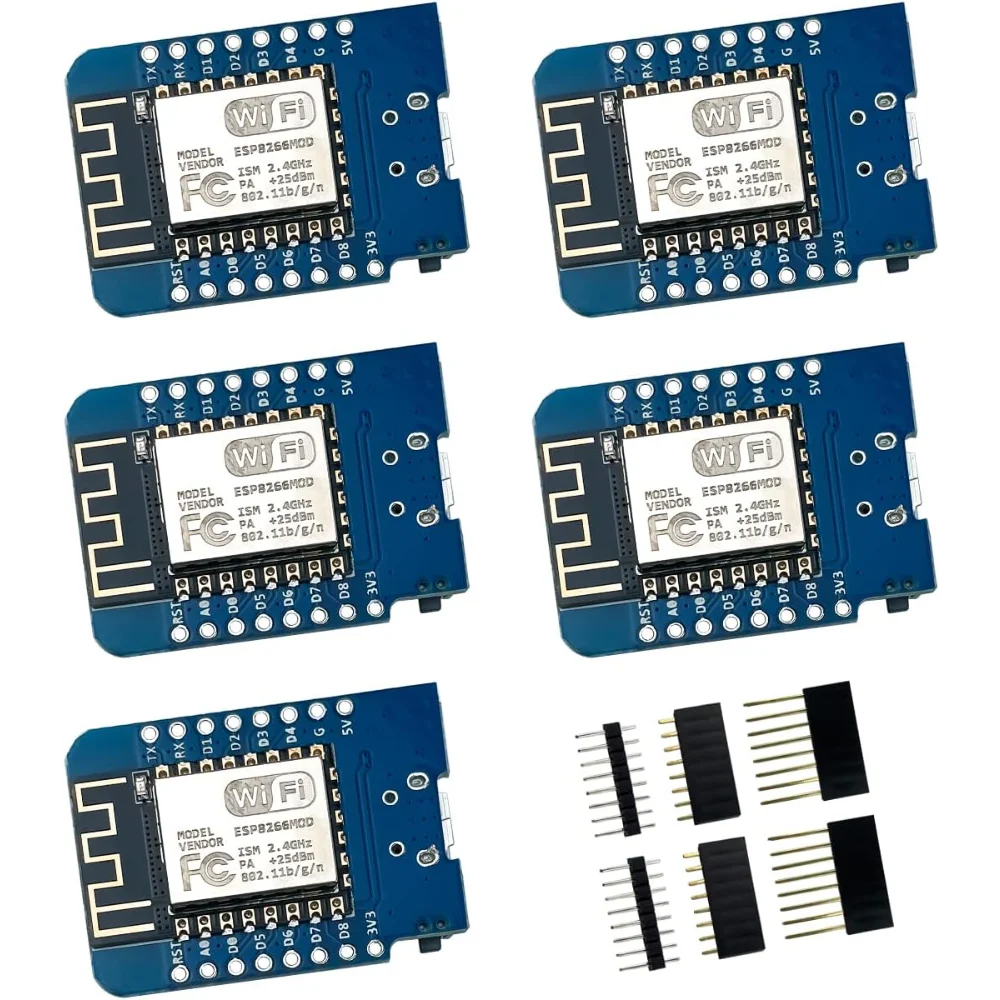 D1 Mini NodeMCU ESP8266 ESP-12F WiFi Development Board, Compatible with Arduino & WeMos, IoT DIY Module