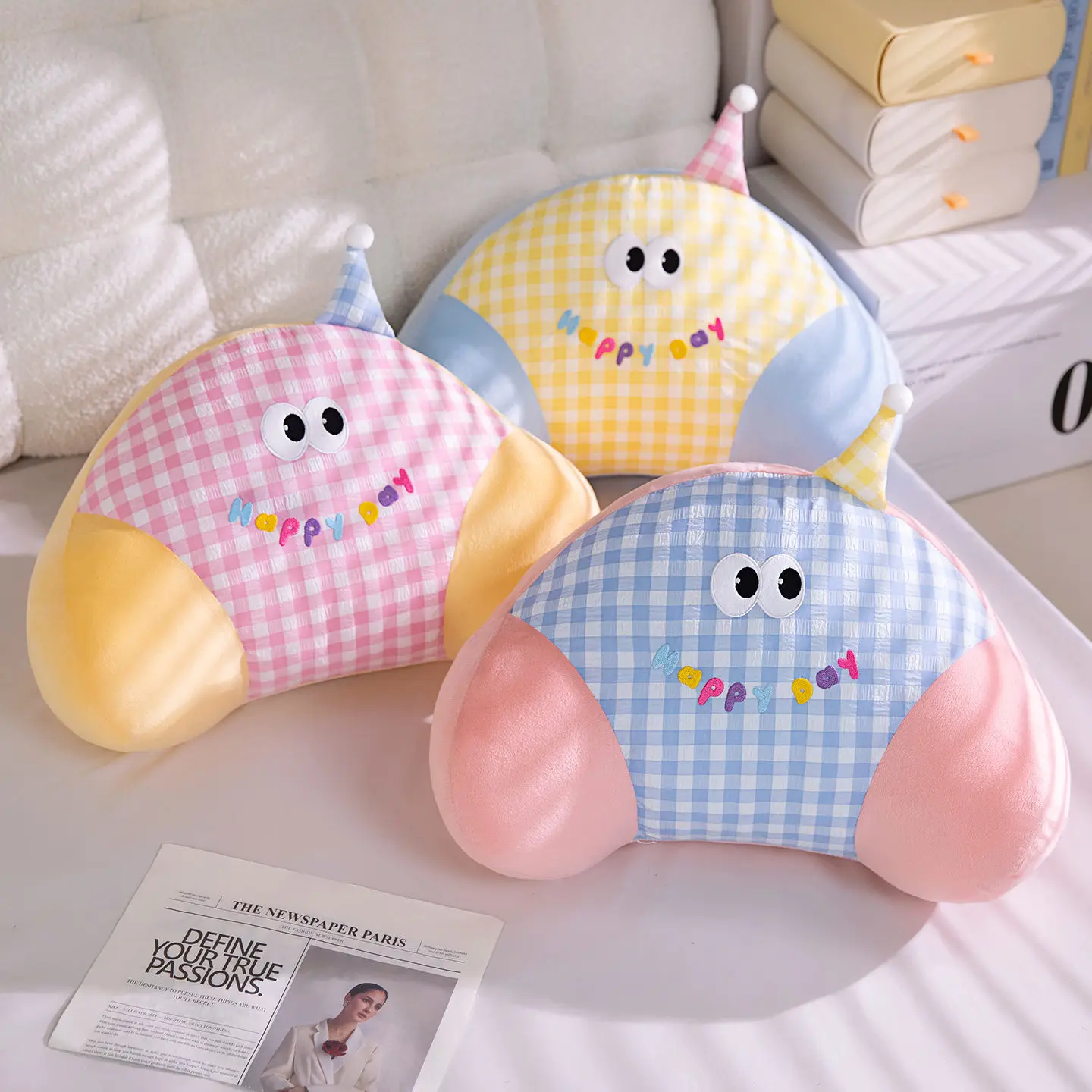 

Kawaii Cartoon Waist Plush Stuffed Toys Office Seat Waist Protection Cushion Nap Pillow Birthday Gifts