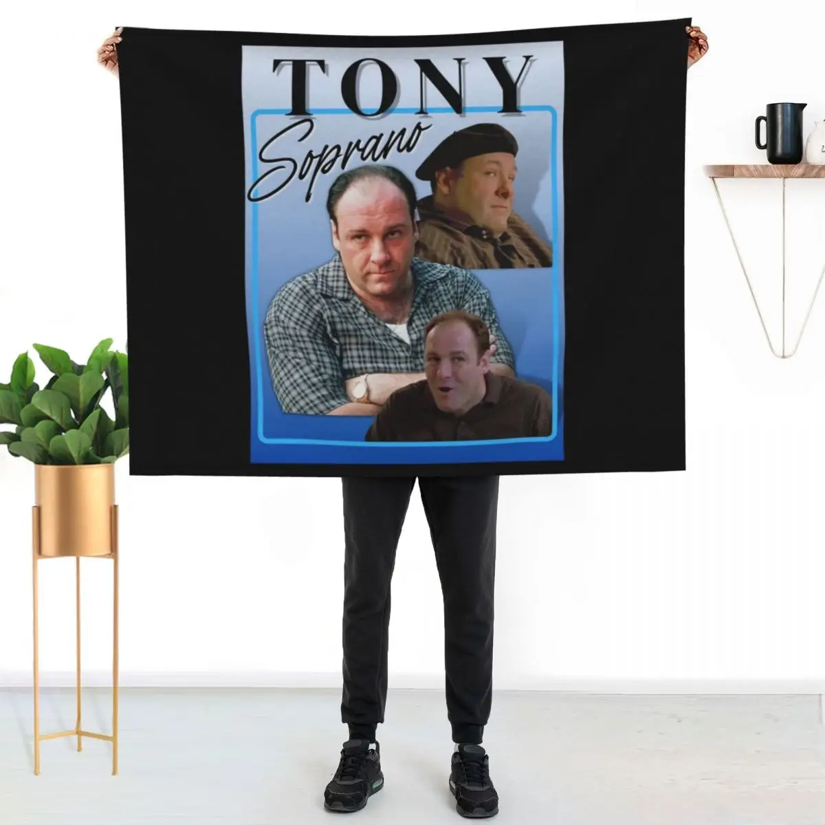 Tony Soprano Classic Throw Blanket Cozy Throw Blanket Birthday Gift for Him Her