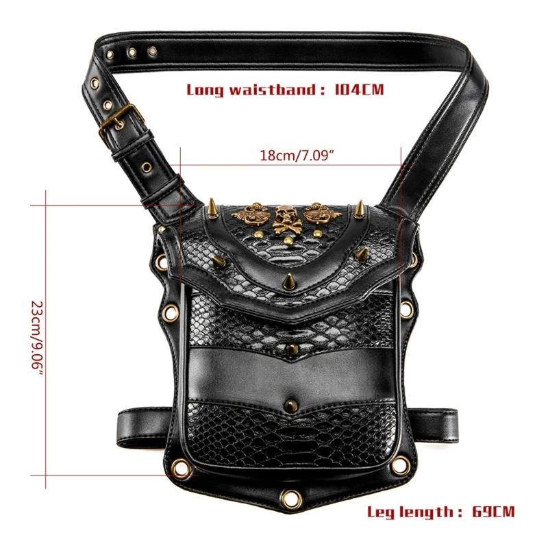 Steampunk heuptas Unisex heuptas Retro Crossbody tas Punk schoudertas Pack Dropship