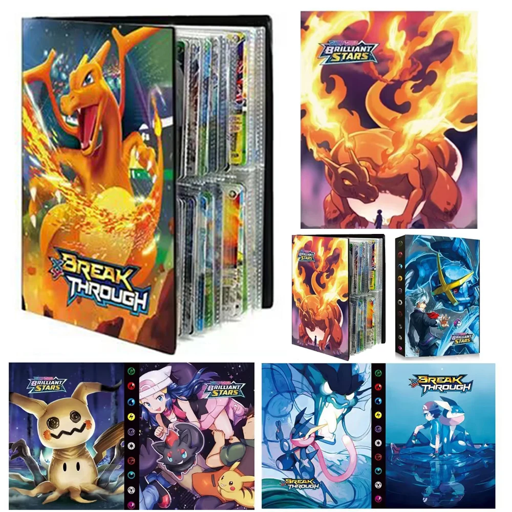 240 Uds. Álbum de tarjetas de Pokemon Charizard, libro de dibujos animados de Anime Pikachu, tarjeta de juego GX EX, carpeta de colección, juguete 