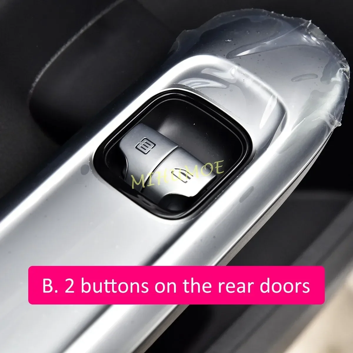 Voor Mercedes-Benz C GLC Klasse Binnendeur Raam Schakelpaneel Cover Versieringen X254 C254 W206 S206 2023 2024 2025 Koolstofvezel