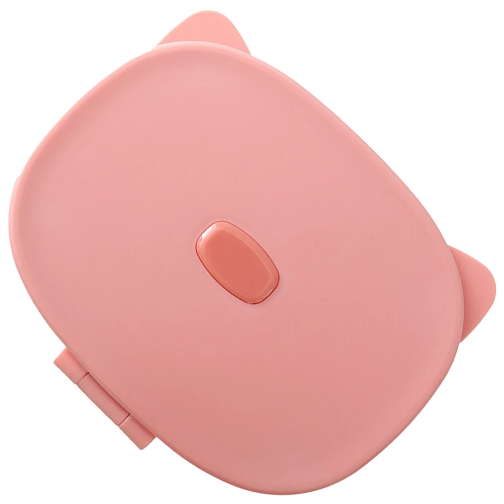 

Cat Ear Hairpin Makeup Box Pink Portable Storage Organizer Accessories Travel Scrunchie Holder PP Material Lightweight Jewelry