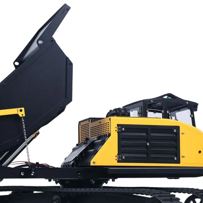 

Hydraulic Remote Control Dump Truck 1/14 Metal T14R Panther Crawler Tracked Tipper Construction Machine Light Sound System