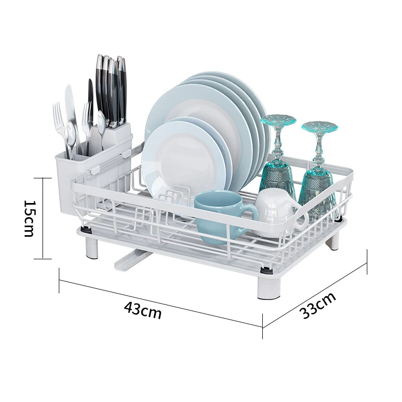 Imagem -06 - Ferro de Grande Capacidade Cozinha Prato Escorredor Rack Tigela Dreno Rack Copo de Armazenamento Louça Doméstica Prateleira Organizador