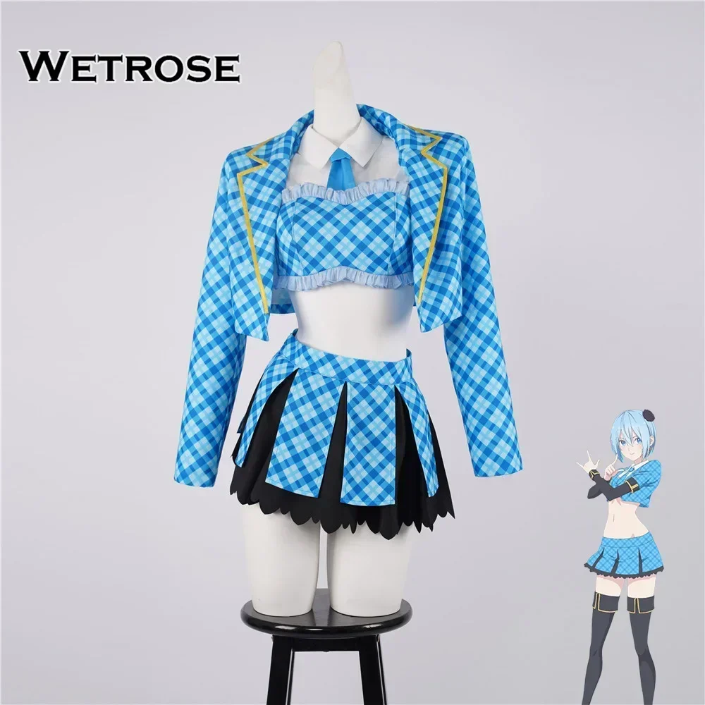 【Wetrose】In Stock Nociel Nonoa Stage Collab Performance Plaid Skirt Cosplay Costume Nokieru 2.5 Dimensional Seduction Nokiel Wig