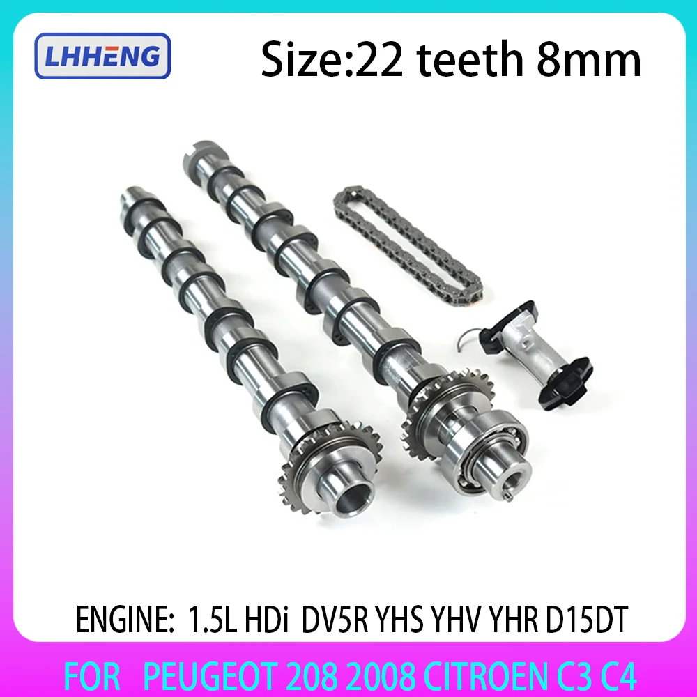 

INTAKE AND EXHAUST CAMSHAFTS & TIMING CHAIN KIT for 1.5L PEUGEOT 208 2008 CITROEN C3 C4 BLUEHDI DV5R YHS YHV YHR D15DT 2018-2025