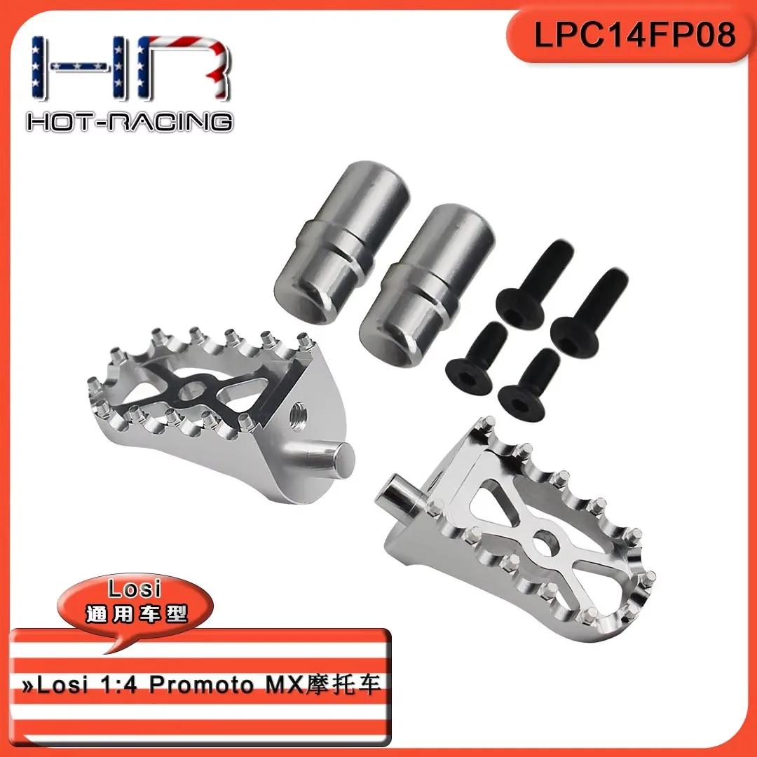 Hot Racing gefreesde aluminium replica voetsteunen voor 1/4e schaalLosi Promoto-MX motorfiets