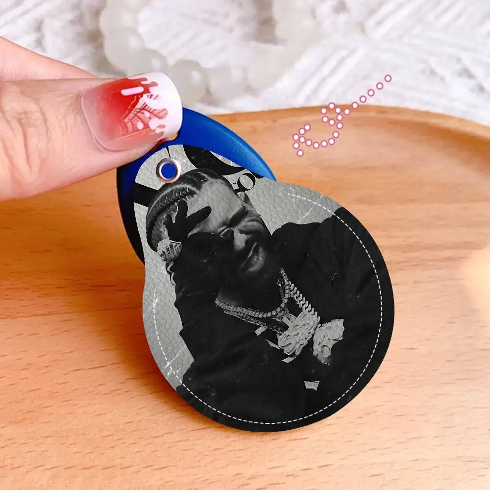 Music Album Drake 1pcs Leather Card Holder With Key Ring Water Drop Shaped Key Case Keychain Doorlock Accessories