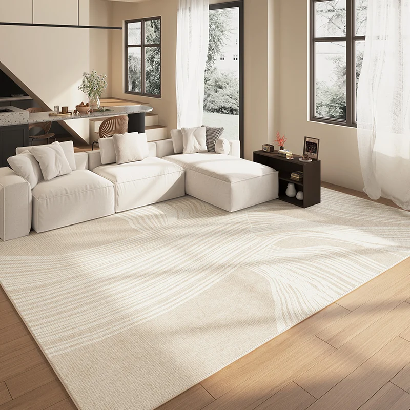 Cream Style Bedroom Decor Carpet Large Area Carpets for Living Room Washable Anti-slip Cloakroom Floor Mat Fluffy Soft Plush Rug