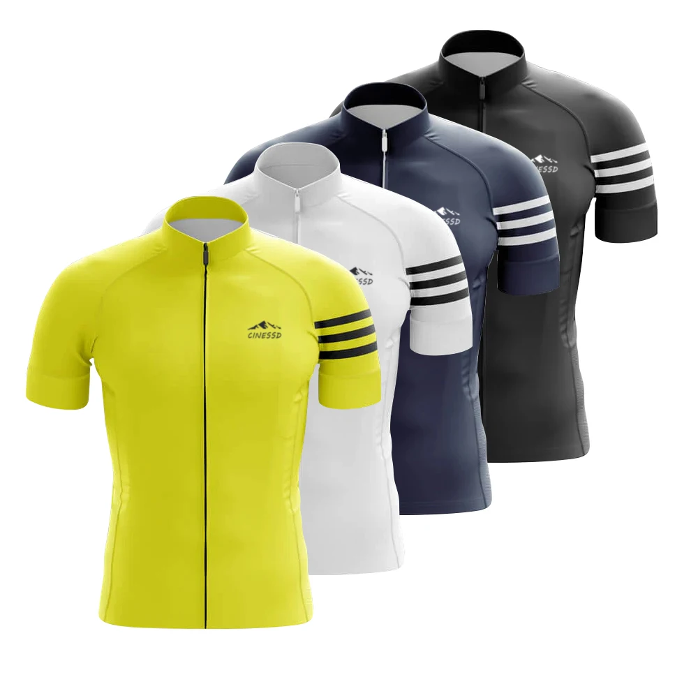 

Men's cycling jersey summer short sleeveds clothing Maillot Ciclismo Hombre outdoors MTB Road Riding Bicycle Clothes solid color