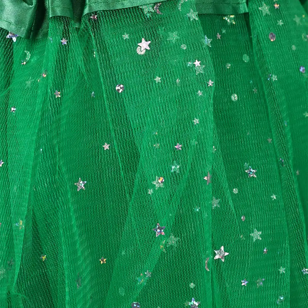 피오나 코스프레 어린이 소녀 판타지 그린 원피스 의류, 만화 몬스터 코스튬, 할로윈 크리스마스 변장 역할극 판타지아 의상