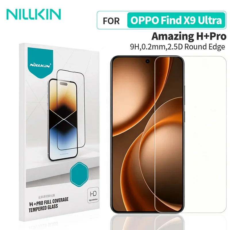 

NILLKIN For OPPO Find X9 Ultra Screen Protector Film H+Pro HD Clear Tempered Glass Film For OPPO Find X9 Ultra Phone Glass Film