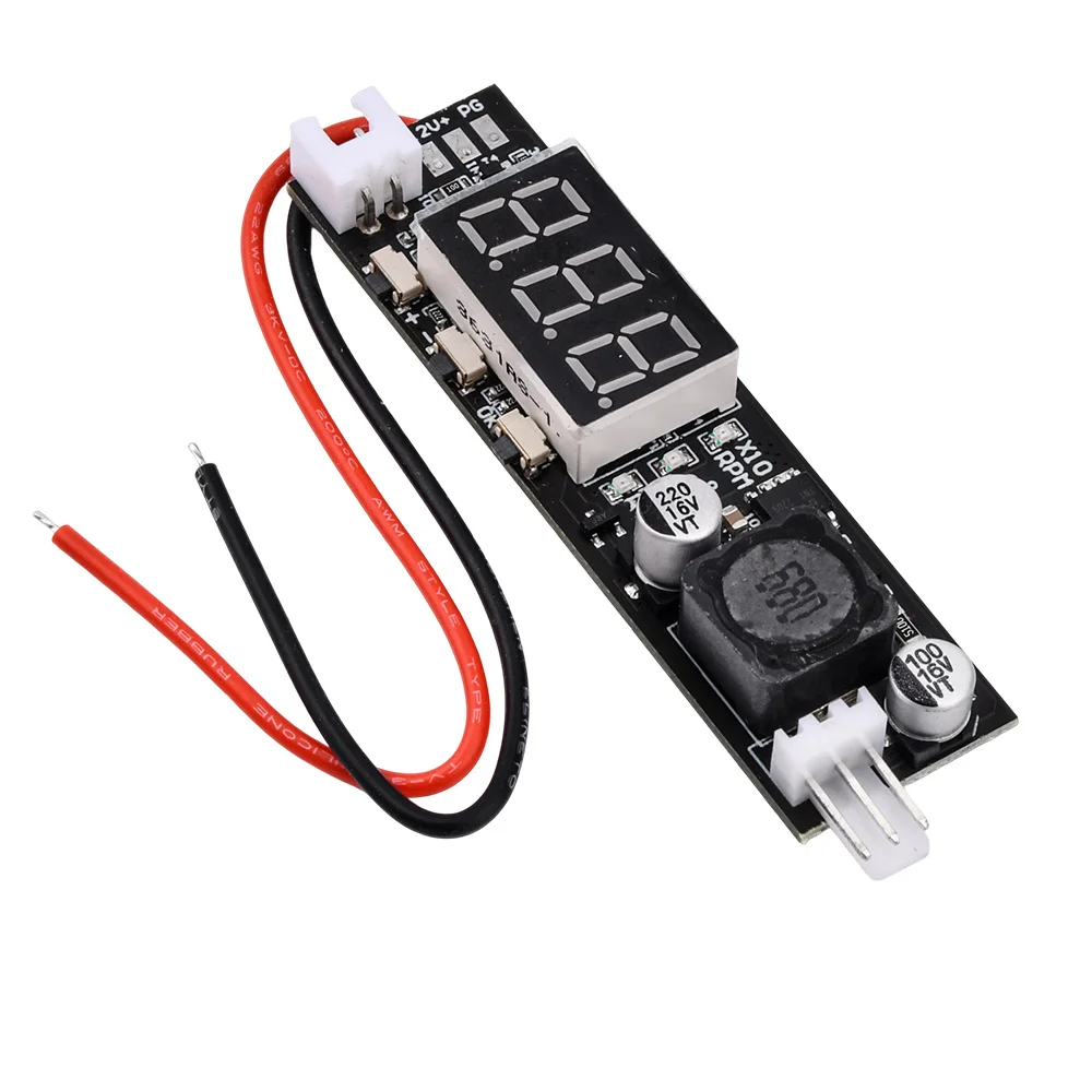 Driver Module DC 12V PWM 2-3 Wire Fan Temperature Controller Speed Governor Display Module for PC Fan/Alarm