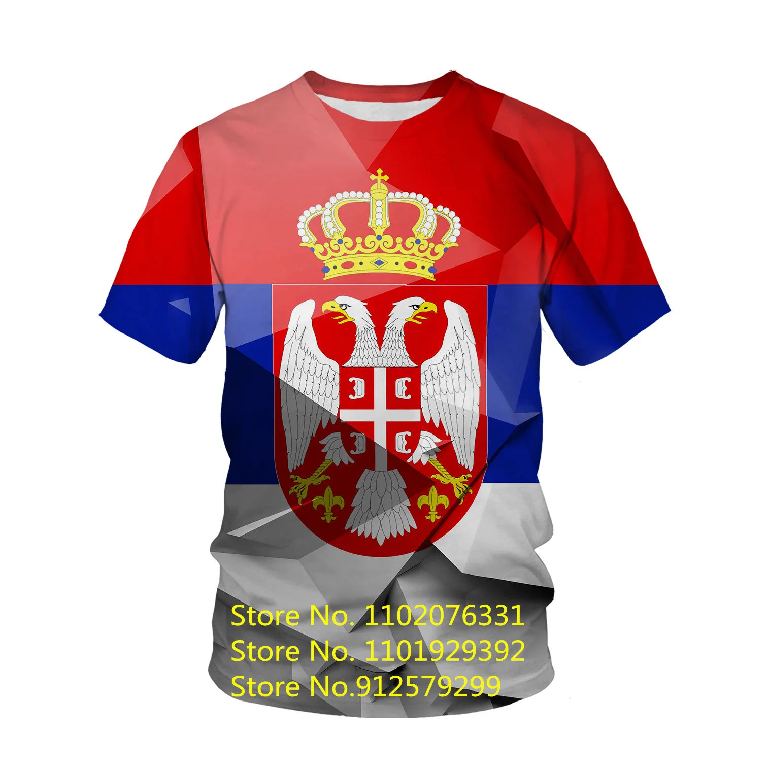 Hot Selling Men's 3D T Shirts Serbia Flag T-shirt Summer Casual Tops Fashion O-neck Short Sleeve Street Streetwear Tee