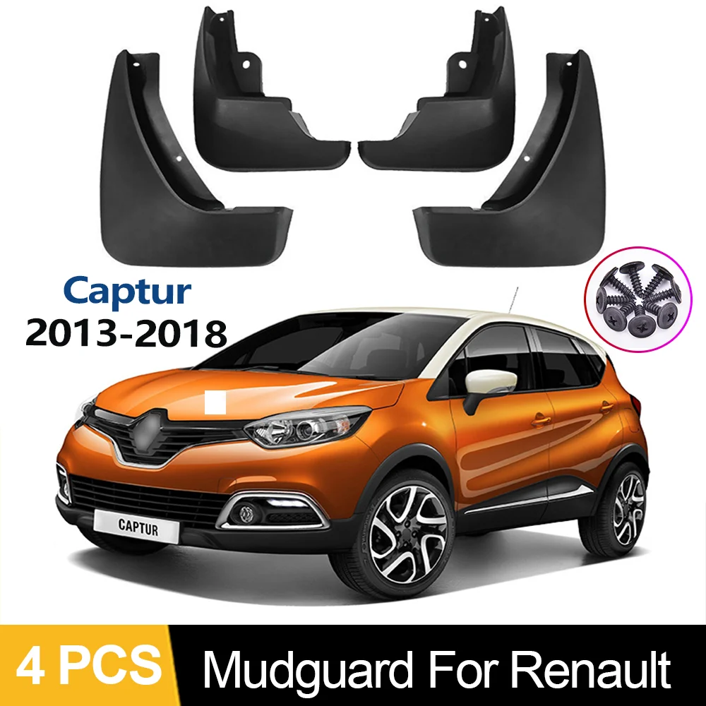 

OE Styled Car Mud Flaps For Renault Captur 2013-2019 Mudflaps Splash Guards Flap Mudguards Front Rear Fender Auto Accessories