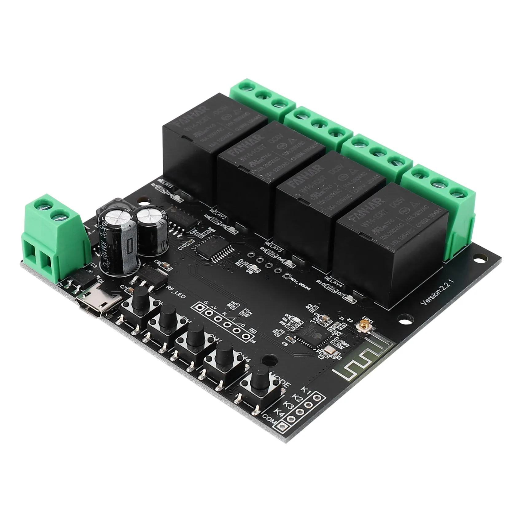 

Y45A-4CH Tuya Switch WiFi Switch Module Wireless Relay Smart Life APP Remote Control Smart Timer for Smart Home Switch