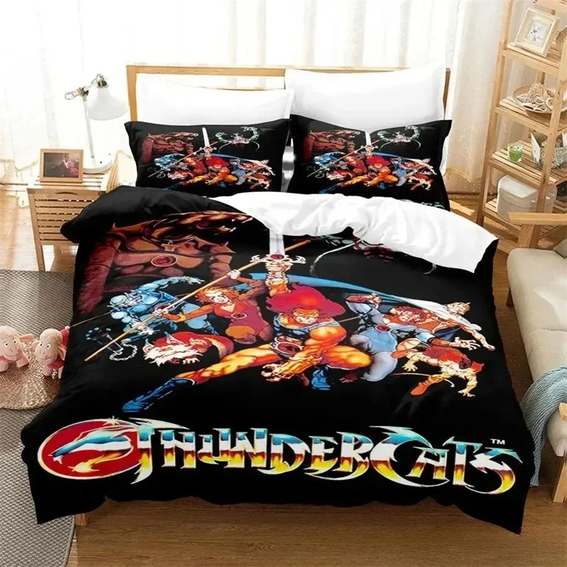 

3D Print Thundercats Bedding Set,Duvet Cover Comforter Bed Set Quilt Cover Pillowcase,King Queen Twin Size Boys Girls Adults