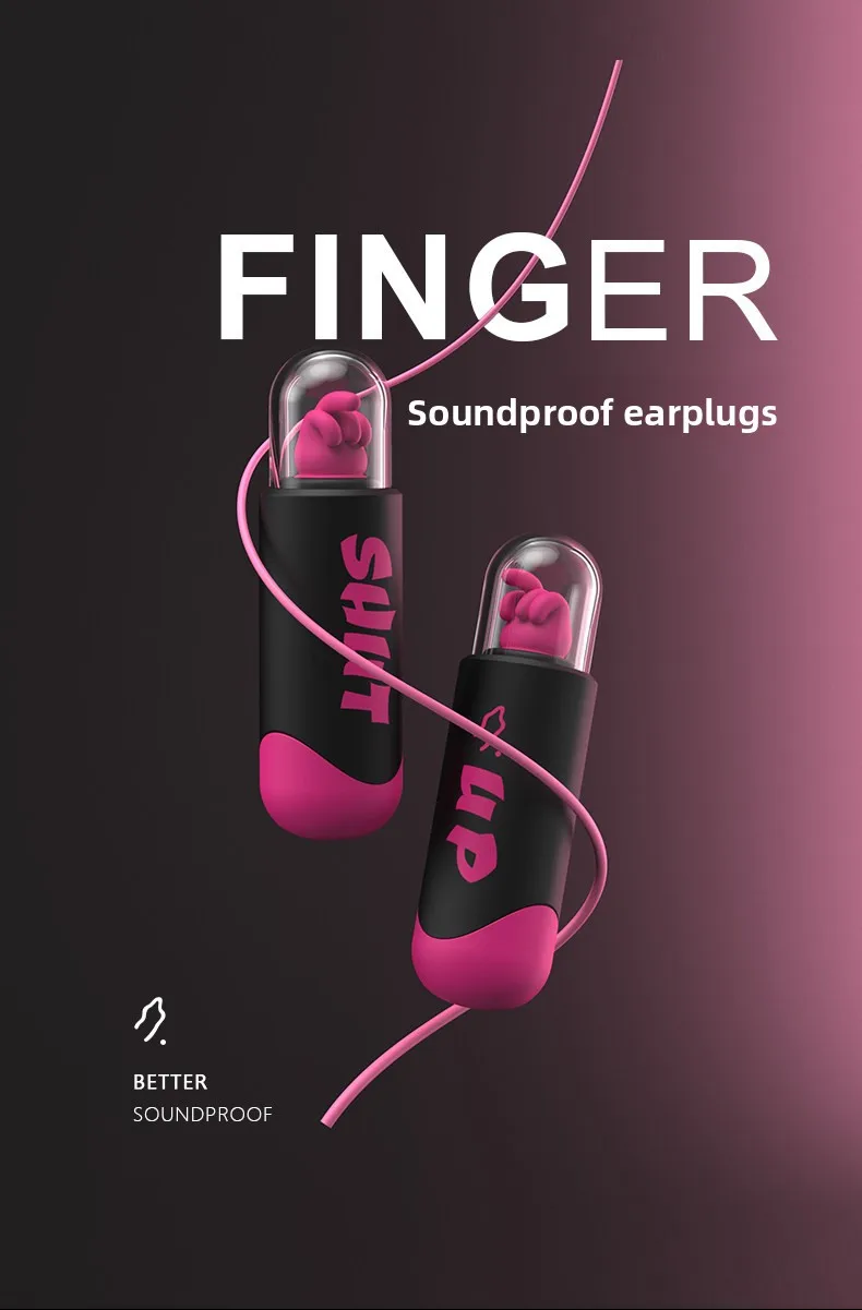 Creative Fist-Shaped Memory Foam Ear Plugs, High Noise Reduction Low Pressure Comfort Earplugs for Sleep Snore Blocking