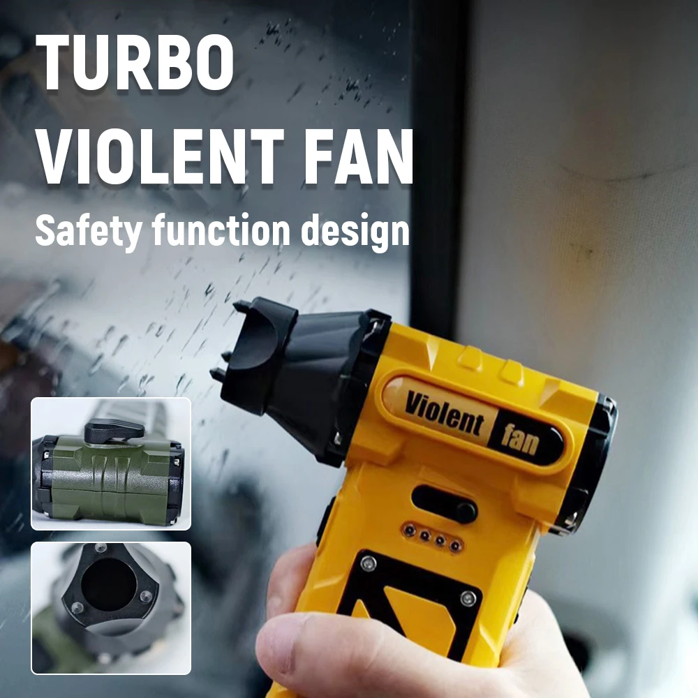 Mini Turbo Jet Fan 110000 RPM Brushless Motor Powerful Airflow Violent Air Blower USB Rechargeable Dust Cleaning Tools