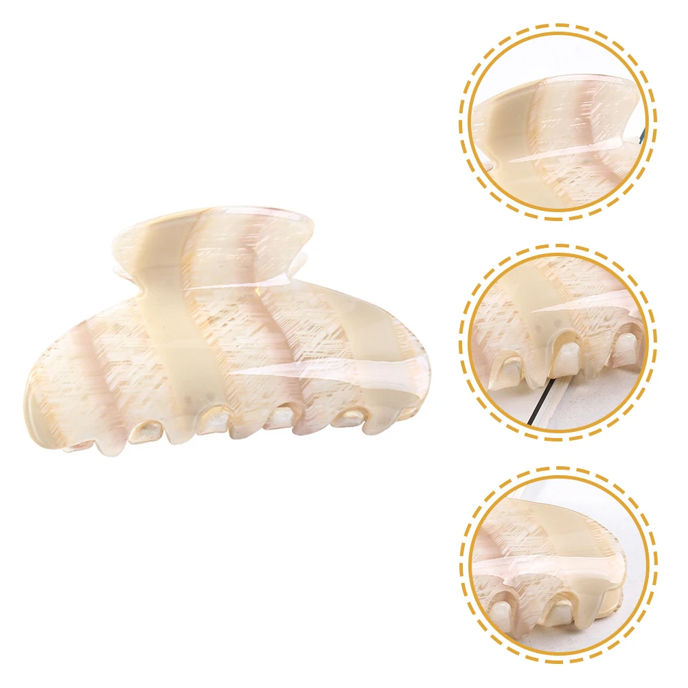 

1Pcs Attractive Striped Hair Clip Large Jaw Clamp Secure Hair Claw for Styling