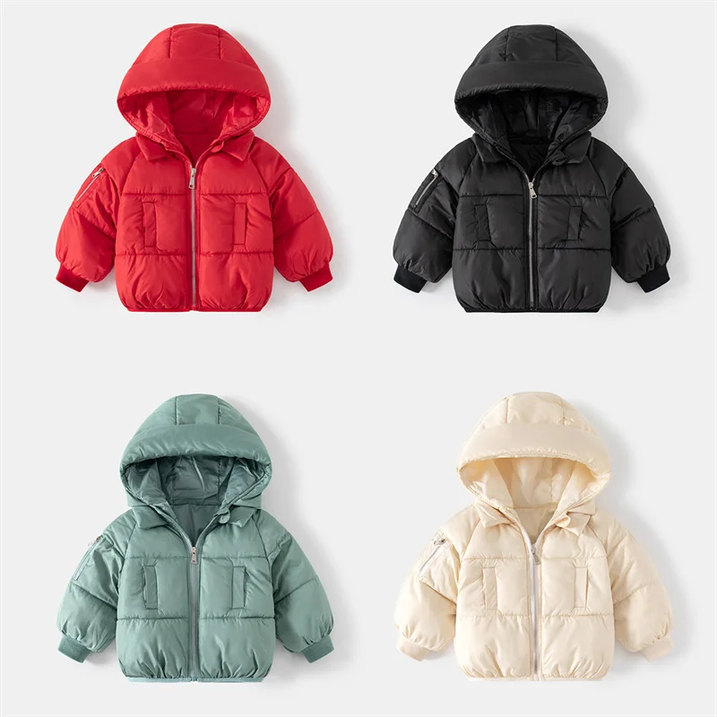 Girls Lightweight Down Coat Children Warm Jackets Kids Hooded Casual Outerwear New 2-6Y Boys Winter Autumn Trends Clothing