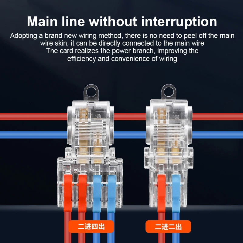 5 buah t-type Plug-in-free kabel Cepat Terminal Pc tahan api cangkang kabel aman kabel Cepat penggunaan multi-skenario