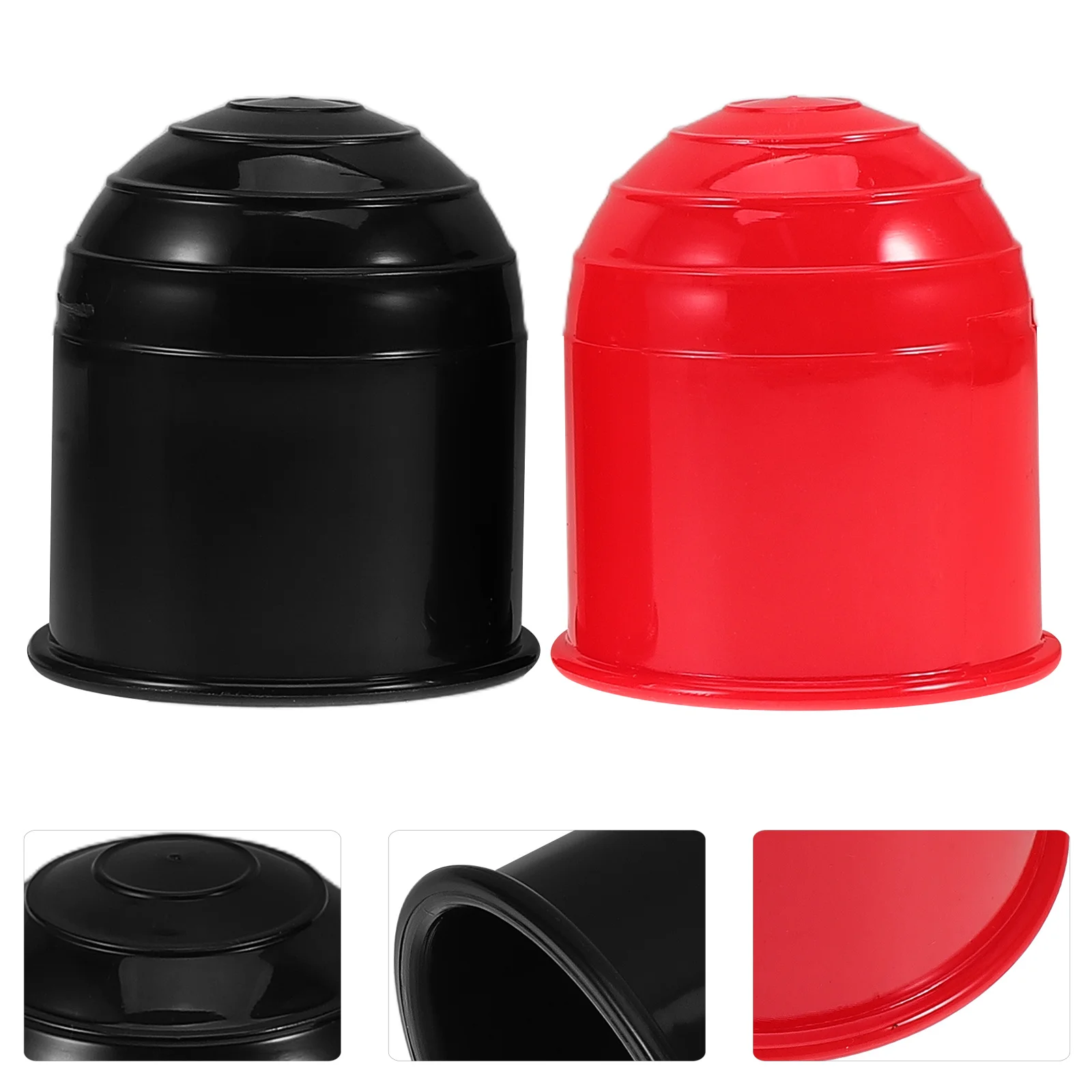 

4Pcs Trailer Towball Protective Cover Rugged Plastic Hitch Ball Cap Secure Fit for Car Truck Towing Setup Hitch Protector
