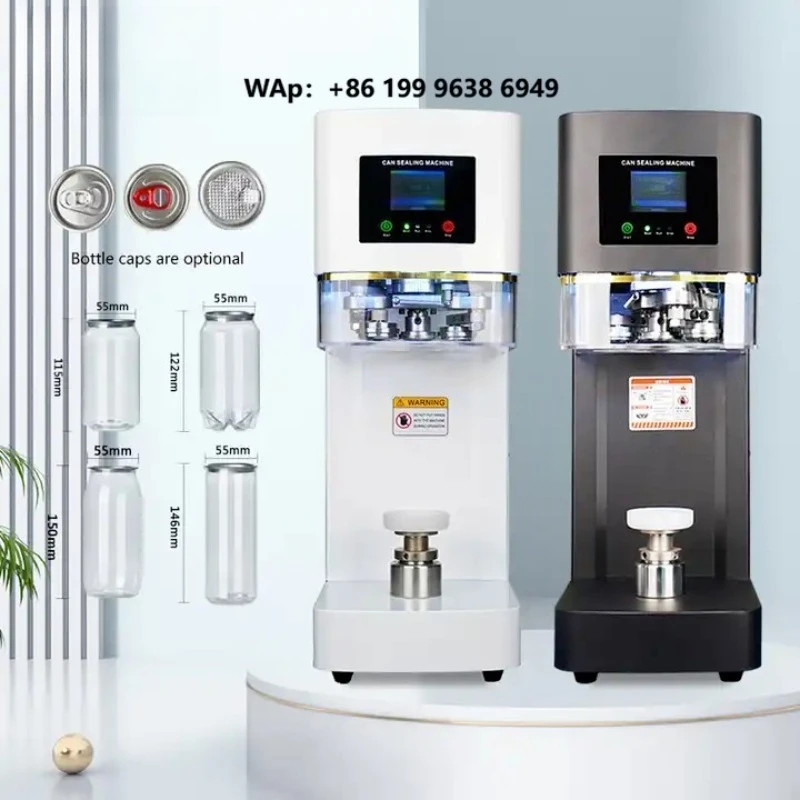 Full Automatic Intelligent Food Beverage Can Sealing Machine Tin Aluminum PET Coffee Juice Pop Cup Non-rotation Seaming Machine