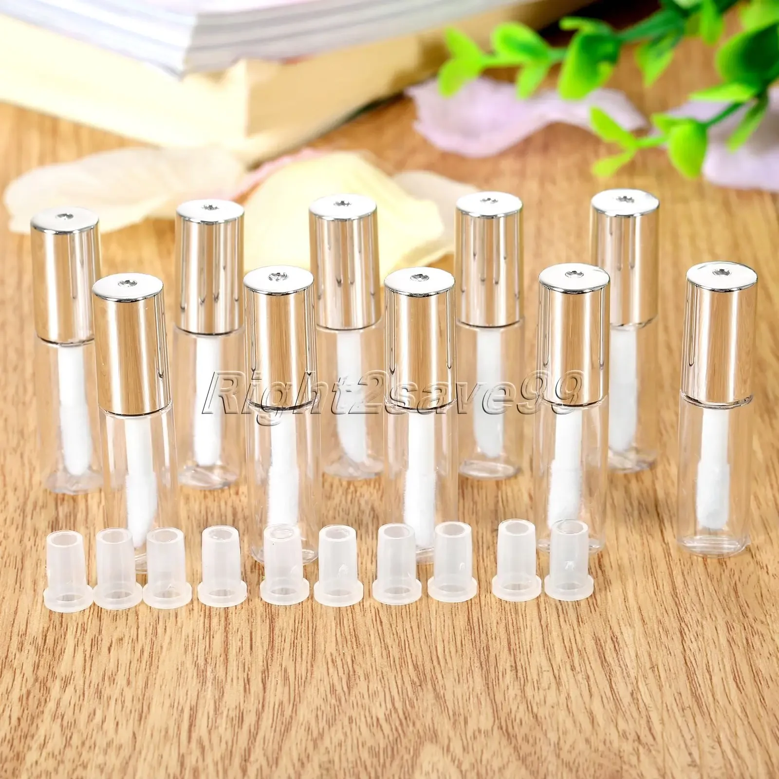 10pcs Black Sliver Gold 1.2ML Lip Bottle Tube Travel Gloss Parfum Women Perfume Bottle Empty Cosmetic Containers Portable