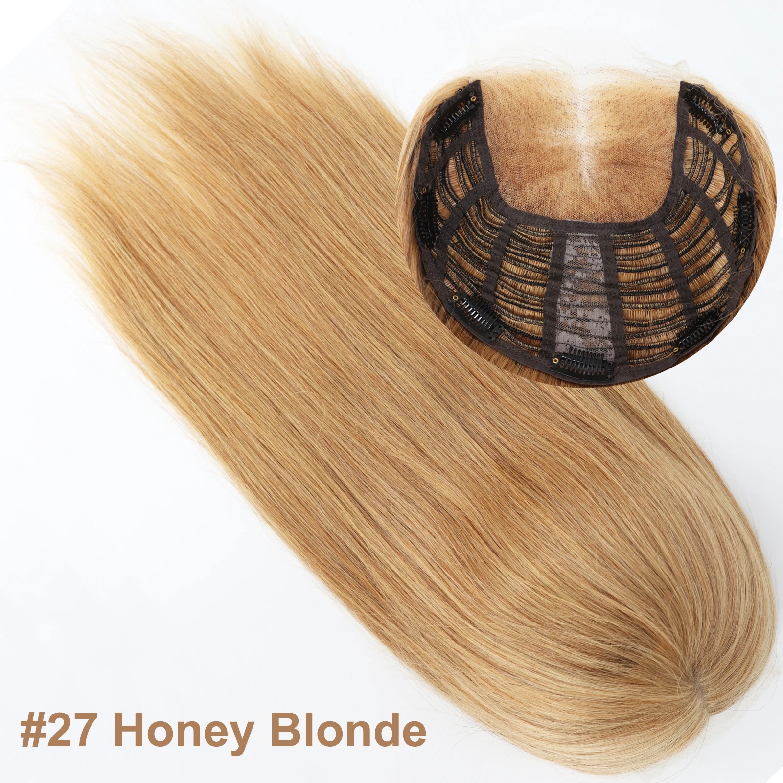 4x4" HD Kanten Top Topper met Open Inslag Honingblond Echt Remy Menselijk Haar Toupetje voor Vrouwen Lichtgewicht Zacht Ademend
