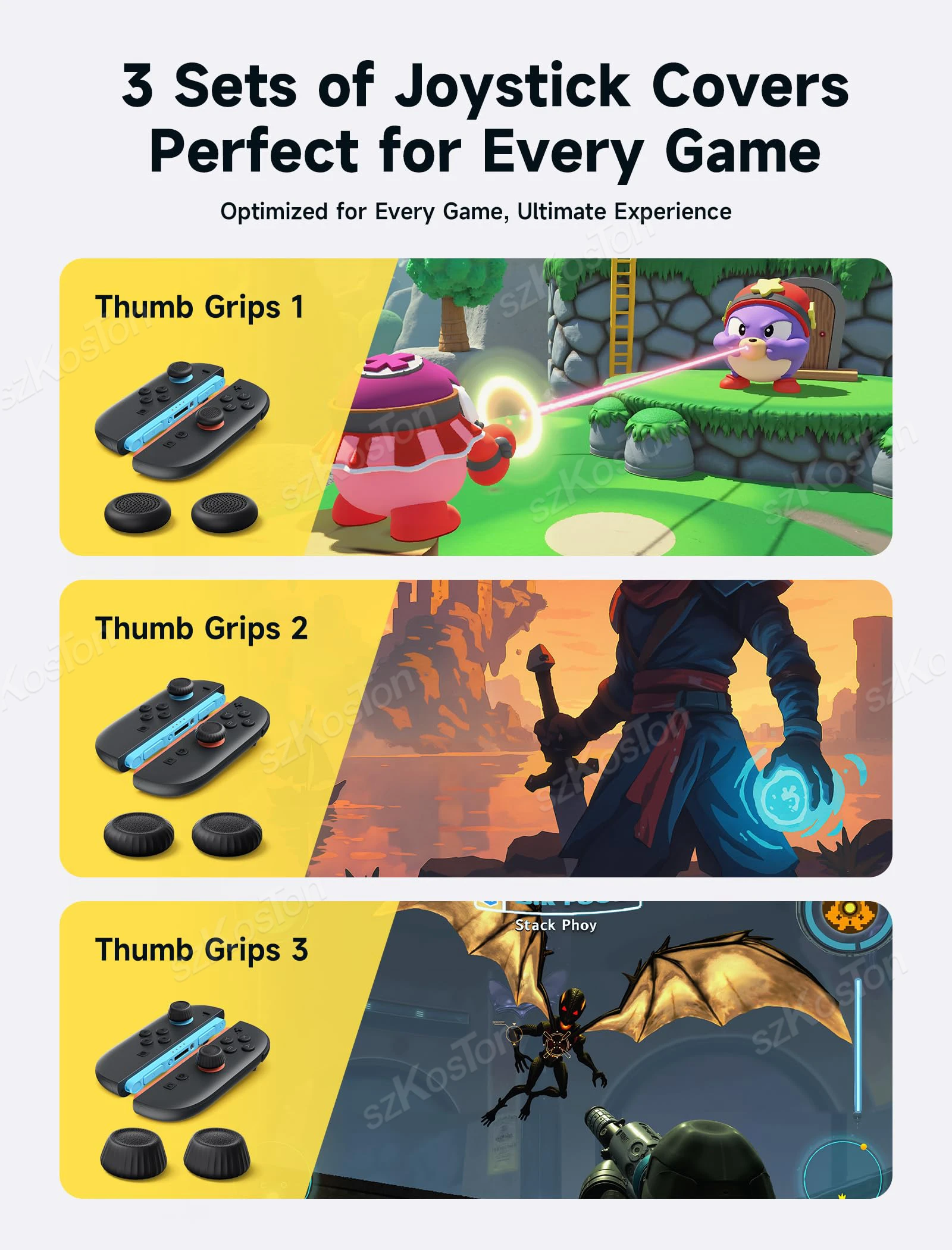Thumb Grips Caps for Switch 2 Joyco Ergonomic Design Enhanced Gaming Experience JoyStick Grip Cover for Switch2 Accessories view 4