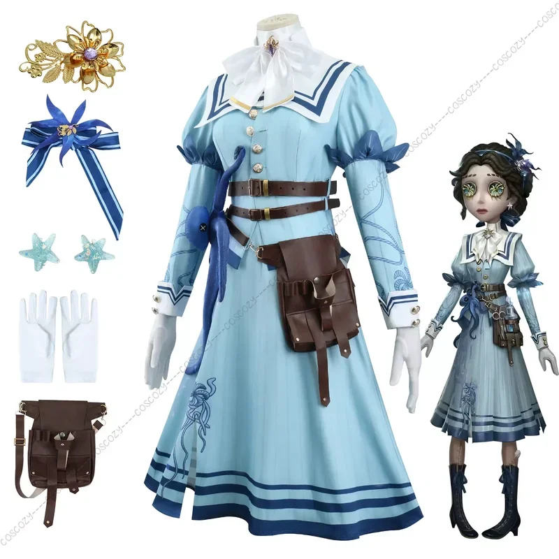 Identity V Emily Dyer Doctor Cosplay Costume Game Gorgeous Uniform Preserved Flower Cosplay Props Headwear Belt Bag Accessories