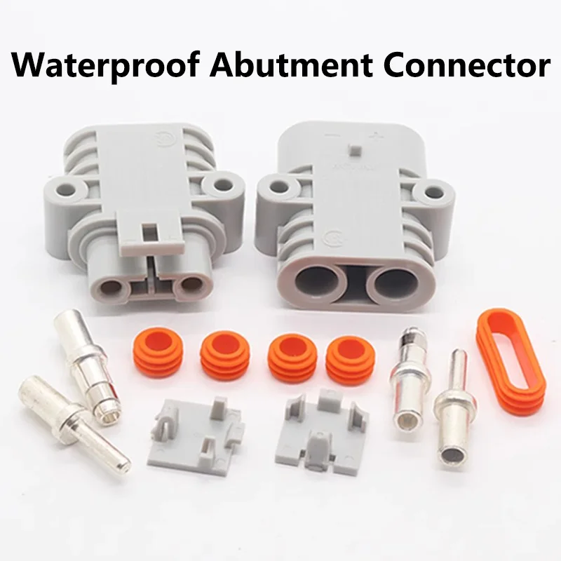 5/20/100Sets 50A 600V 6 AWG  Anderson Waterproof Plug Grey Forklift Cable Power Connectors Plug Solar Panel Wire Connector