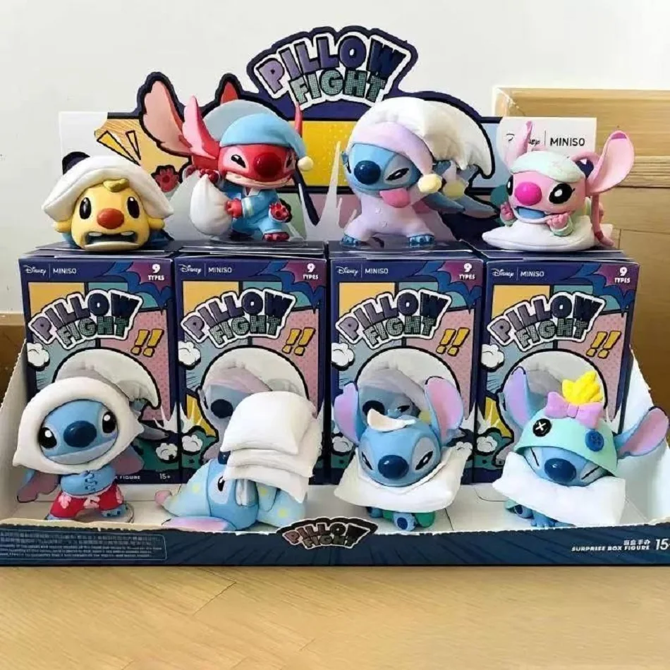 

Cartoon Stitch Blind Box Dolls Trendy Play Pillow Fight Themed Cute Peripheral Figurines Model Toys Desktop Ornaments Birthday