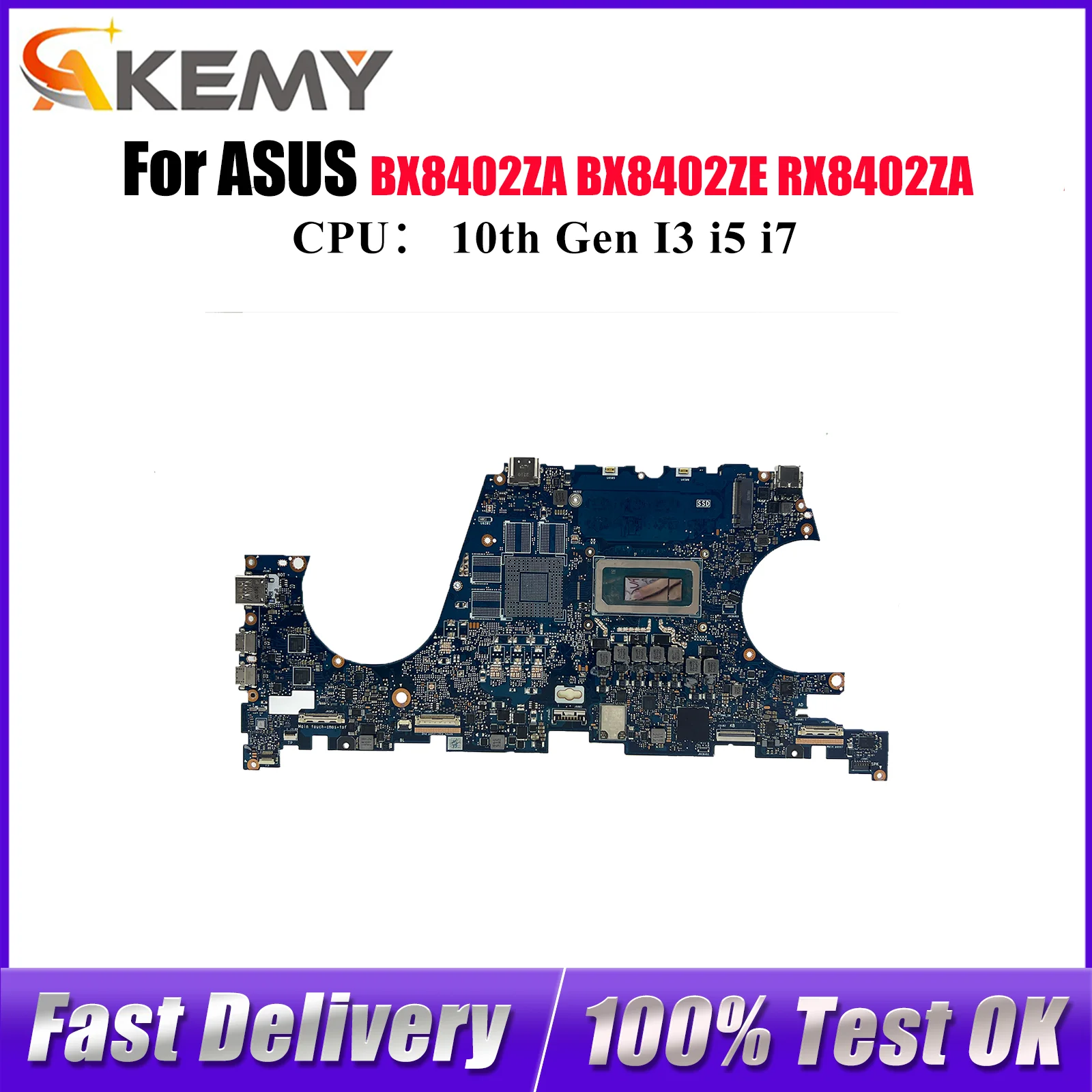 

UX8402ZA Материнская плата для ноутбука ASUS UX8402 UX840ZE UX840ZC RX8402ZA BX8402ZA UX840ZA BX8402ZE Материнская плата с 10-го поколения I3 i5 i7