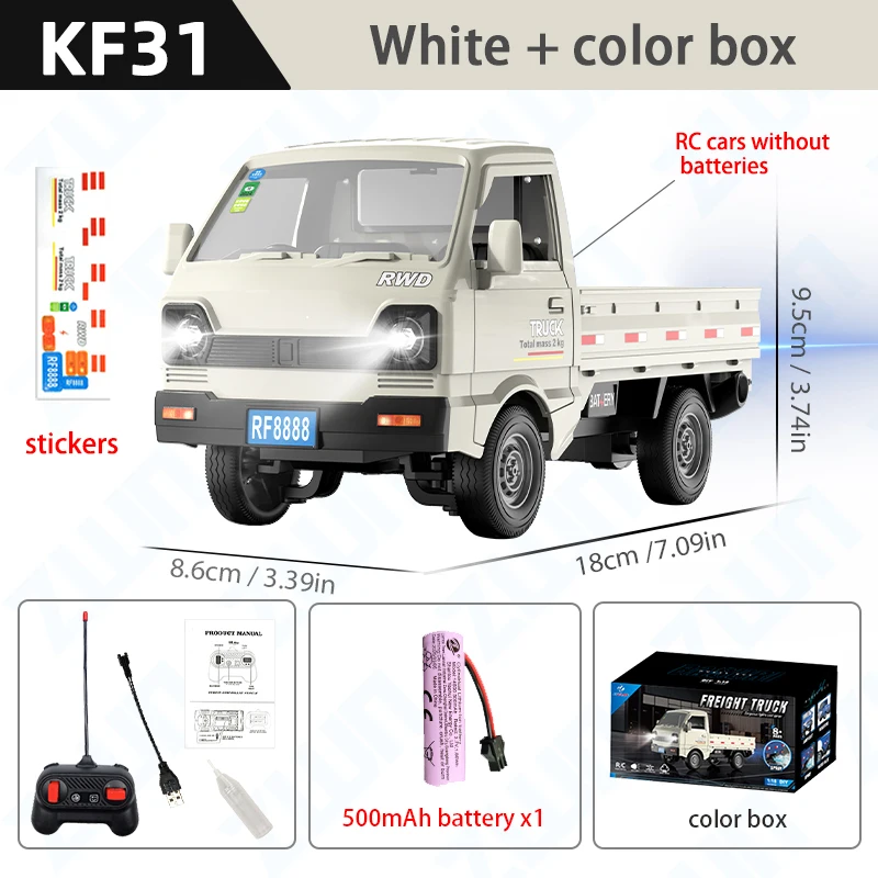 ZWN 1:16/1:18 RC AUTO Simulatie Drift Klimmen Truck Led Licht Kleine Lading Afstandsbediening Elektrisch Speelgoed Model voor Kinderen Geschenken