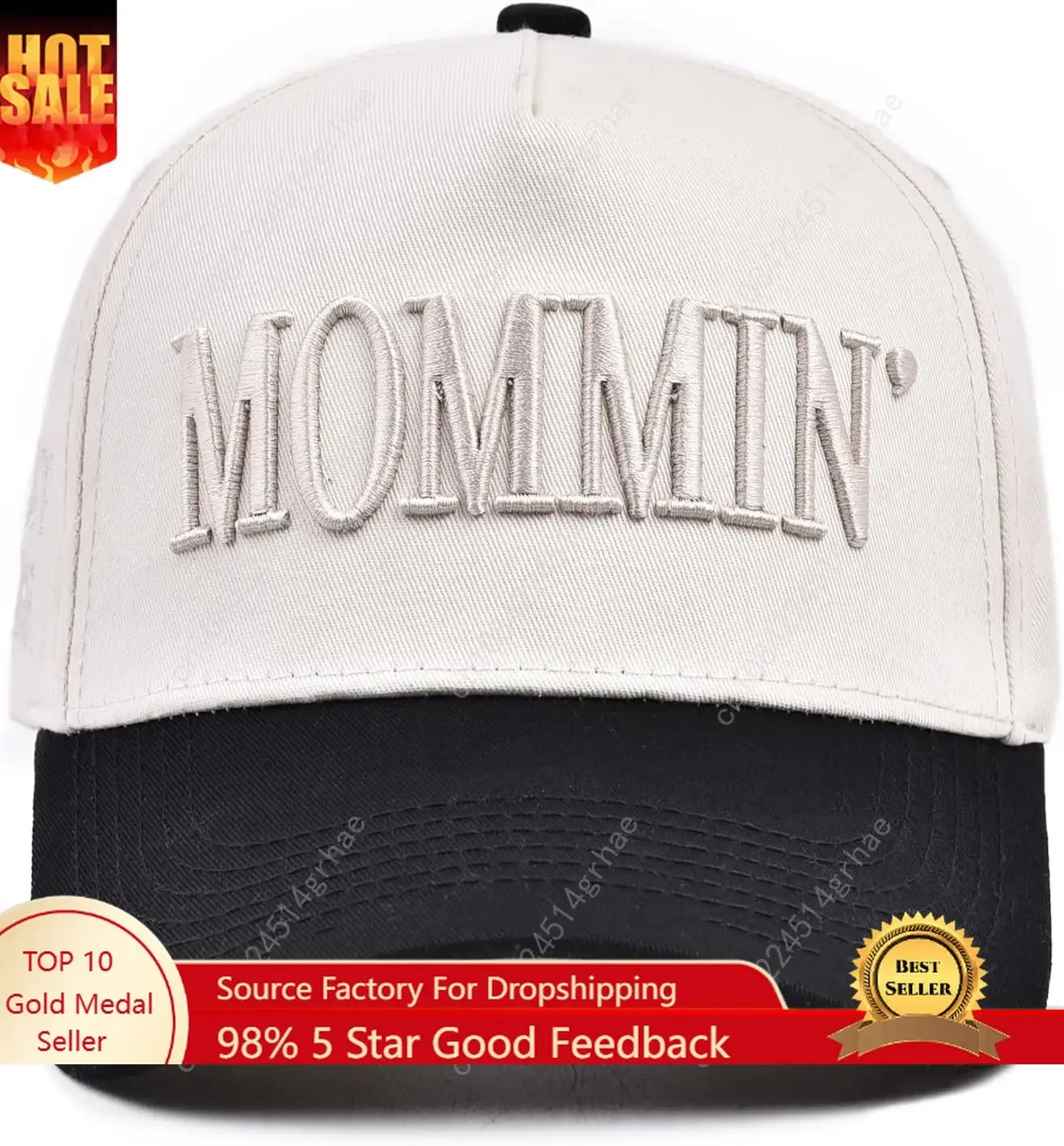 

Vintage Two-Tone Womens Trucker Hat,with Mommin Embroidery Ponytail Fit,Adjustable Baseball Cap,Unisex Outdoor Casual hat