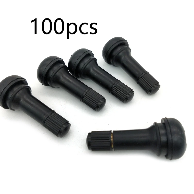 100x TR-413 Rubber Car Tire Tubeless Pneumatic for VALVE Stem Short Rod Wheel Tire Tyre for VALVE Stems Car