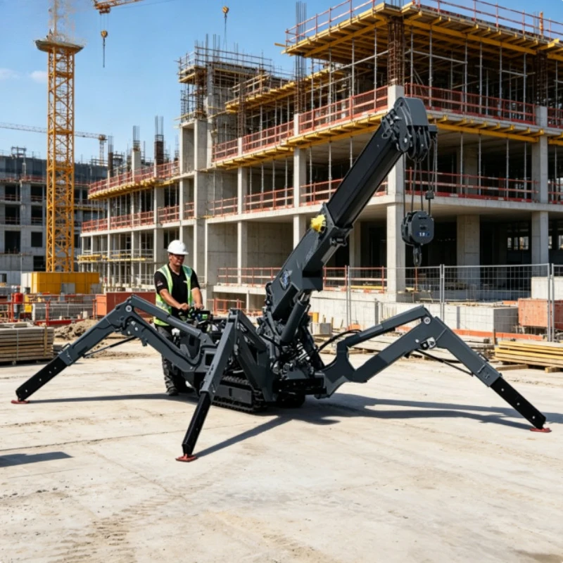 Customized 3ton Spider Crane China Top Brand 3000kg 3t Crawler Lifting Equipment With Spider Crane Attachment
