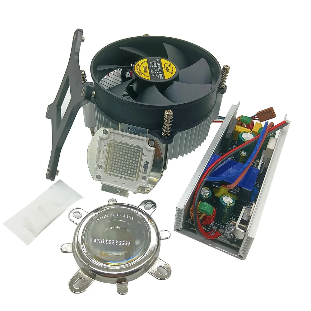 50W LED 50 Watt 395-400nm UV Ultra Violet High power LED +50W  AC85-265V driver  +heatsink lens  Kit