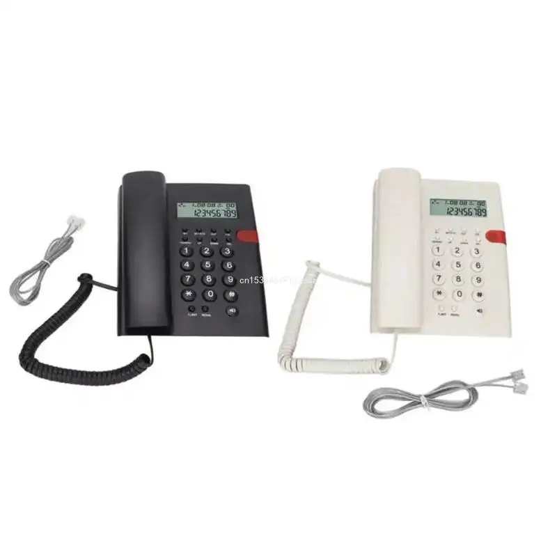 K010A-1 Landline Telephone CallerID Music Retention Redial Adjustable LCD Display Perfect for Office or Home Hotel Dropship