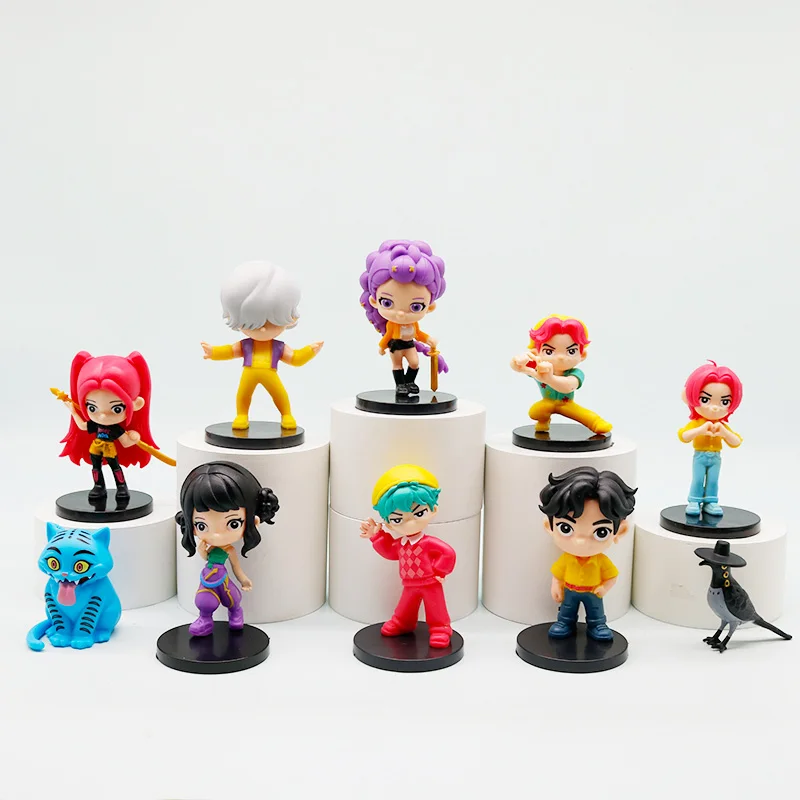NOWY zestaw 10 szt. figurek Kpop Demon Hunters, zabawki z kreskówek Rumi/Mira/Zoey, figurki akcji z PVC, dekoracja na biurko, model lalki, prezent dla fanów
