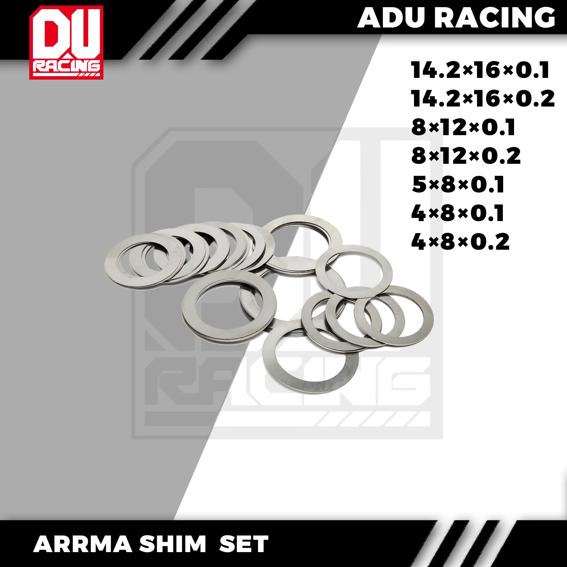 ADU RACING STEEL SHIM SET FOR ARRMA 6S CARS