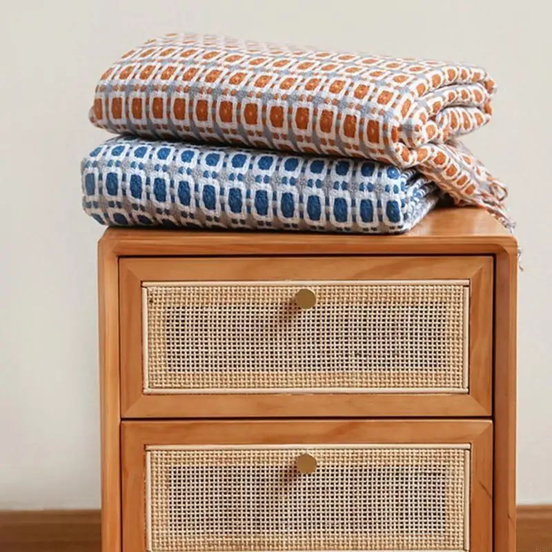 e06f Nordic reknited Blaid Sofa رمي بطانية مع شرابات شال غفوة