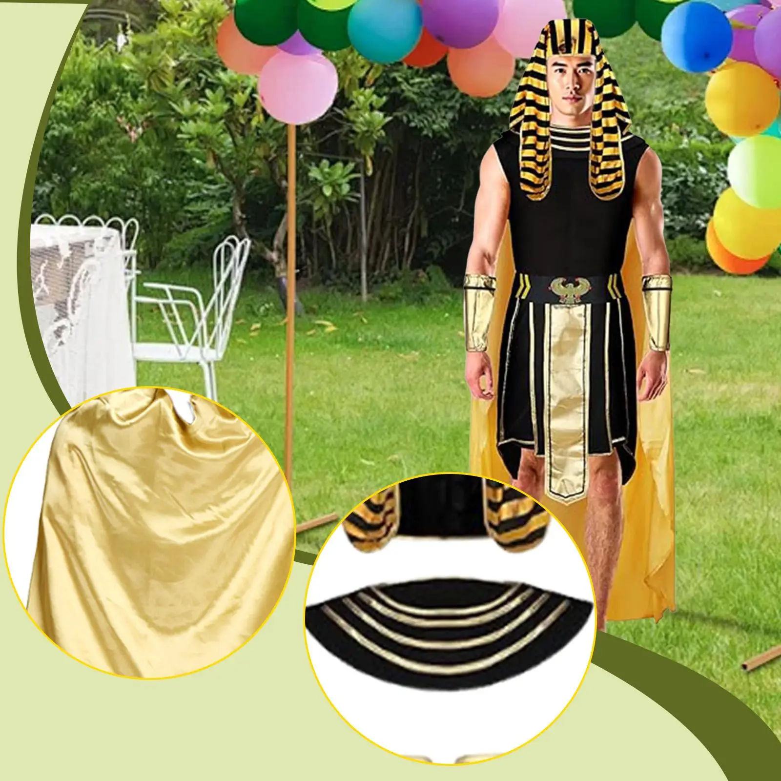 Adult Egyptian Costume Accessories Party Favors Halloween Stage Performance Photo Props Movie Theme Festivals Dress up Cosplay