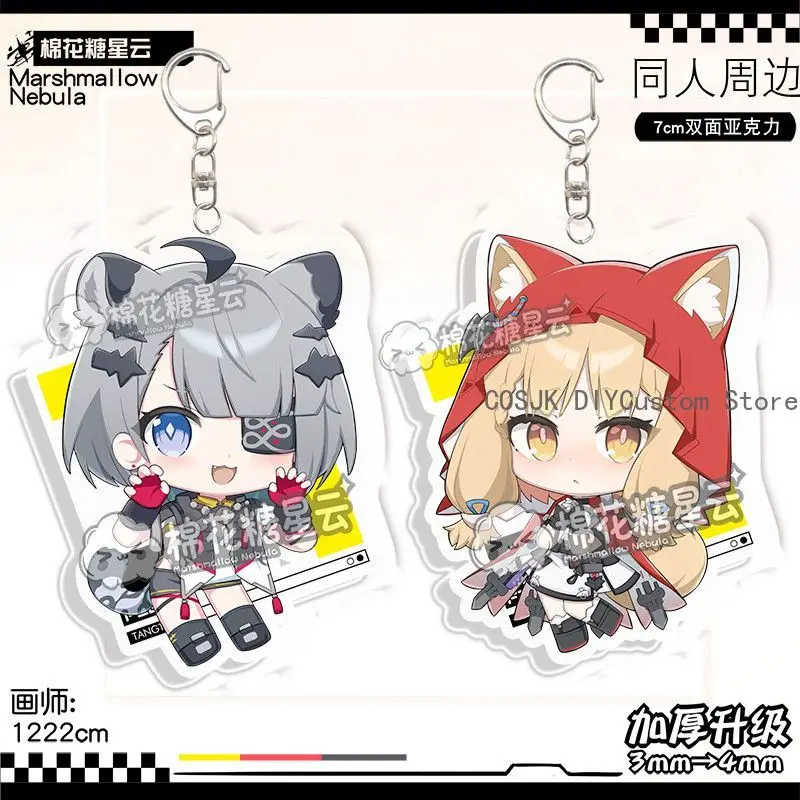 Porte-clés en acrylique de 7 cm, thème Arknights: Endfield Tangtang Rossi, pour cosplay anime, pendentif de sac à dos, jouet, cadeau